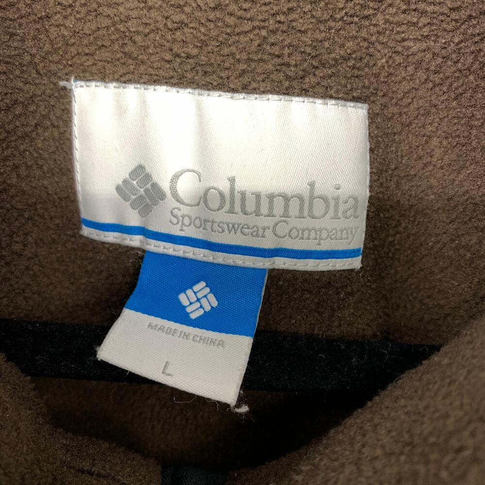 Columbia Full Zip Outerwear Jacket Womens Size Large Black Brown Fleece Lining - Picture 5 of 6